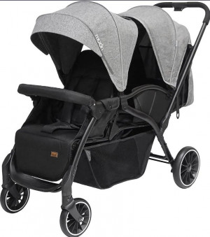 Коляска для двойни Luxmom T19 серый